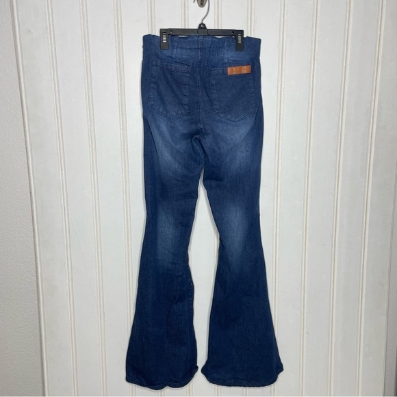 Anthropologie {Judith March} Flare Lace Up Jeans - Picture 3 of 9